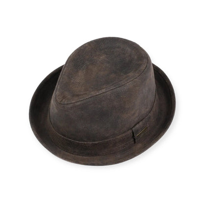 STETSON Lederhut Player RADCLIFF braun Vintage used look Pigskin