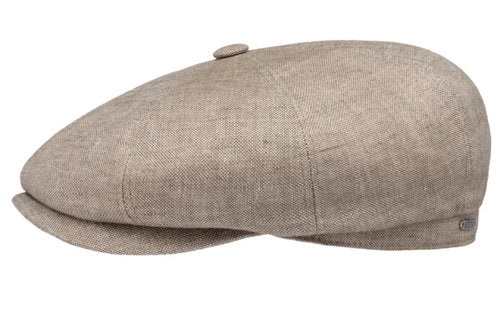 STETSON Mütze Hatteras Leinen beige/braun Sommer