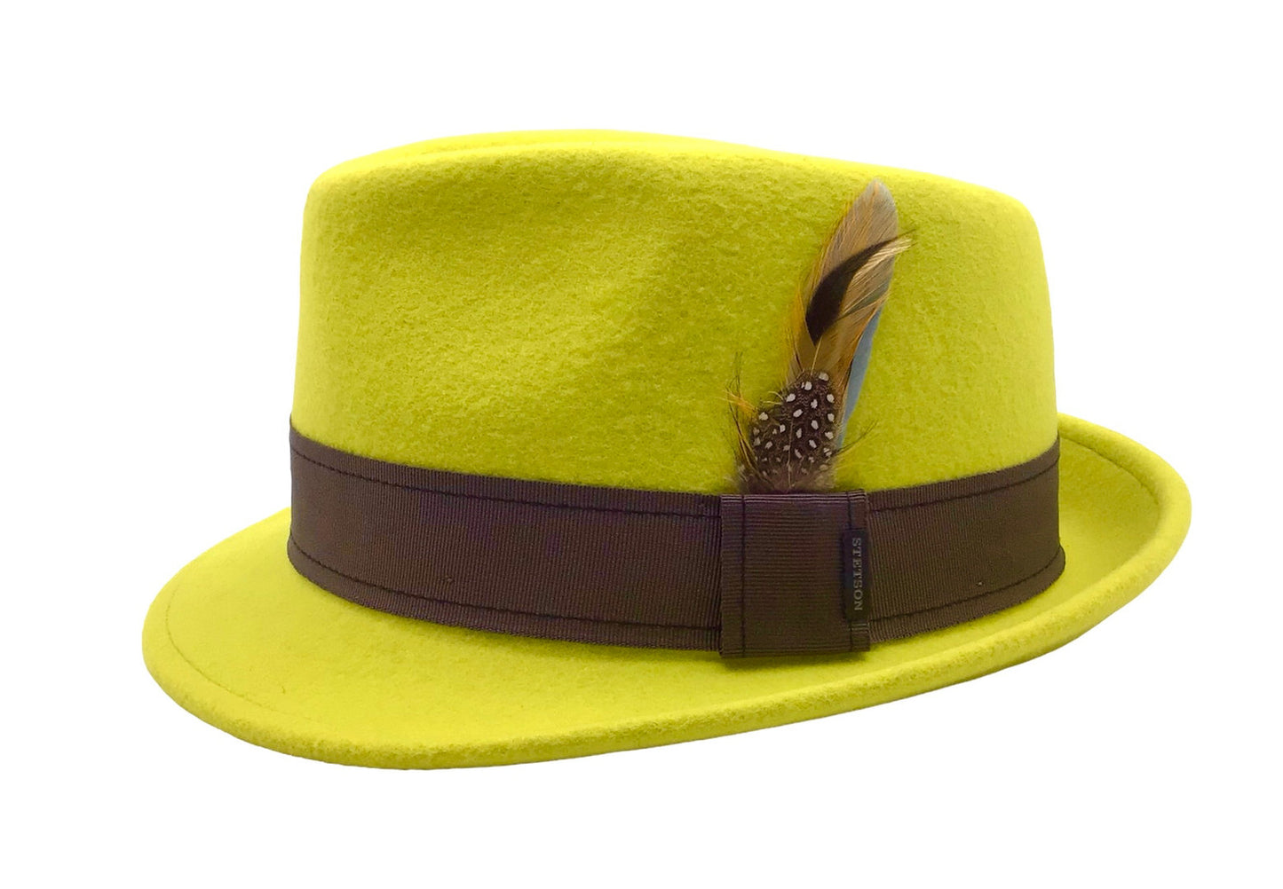 STETSON Trilby Filzhut gelb/grün UNISEX Gr.L