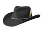 STETSON Westernhut AMASA Cowboyhut Wollfilz schwarz