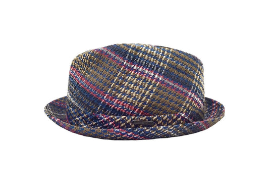 STETSON Trilby Cotton Seersucker Player kariert Sommerhut Gr.61