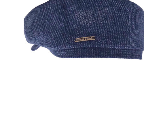 STETSON Mütze Hatteras Linen/Cotton blau Sommer