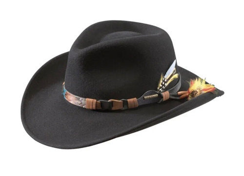 STETSON Westernhut KINGSLEY Cowboyhut Wollfilz schwarz Gr.57