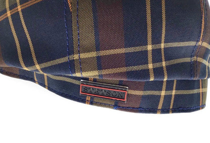 STETSON Mütze Hatteras braun kariert Sommer Bakerboy/Newsboy