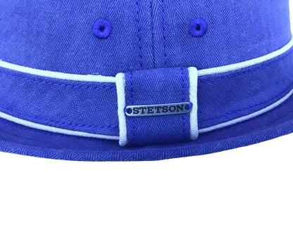 STETSON Sommerhut PORK PIE Stoffhut blau SUN GUARD UV40+ Gr.XL