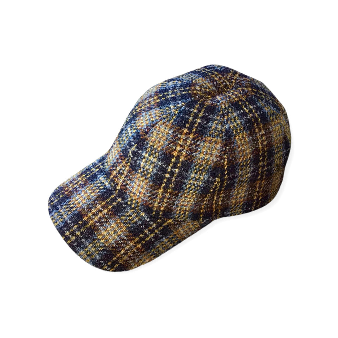 HARRIS-TWEED Mütze Göttmann BASECAP Ohrenklappen braun Schottenkaro