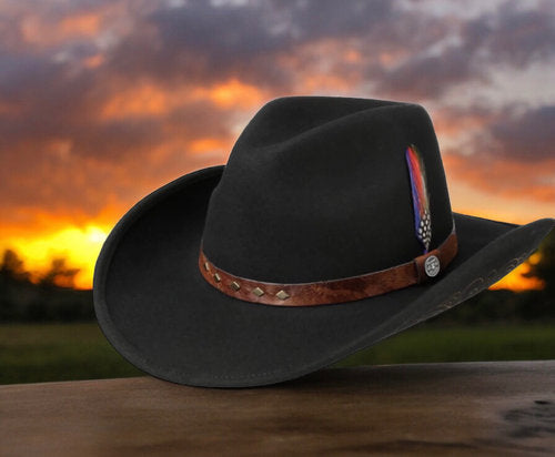 STETSON Westernhut schwarz Cowboyhut Wollfilz