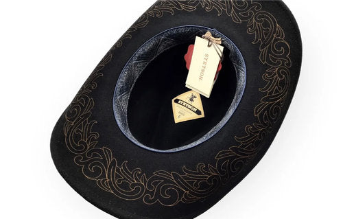 STETSON Westernhut schwarz Cowboyhut Wollfilz