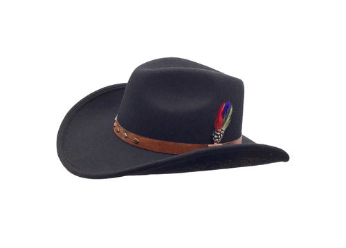 STETSON Westernhut schwarz Cowboyhut Wollfilz
