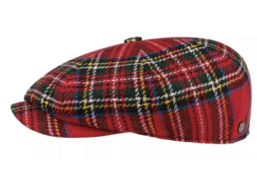 LIERYS Mütze Schottenmütze BAKERBOY rot kariert Stewart Winter