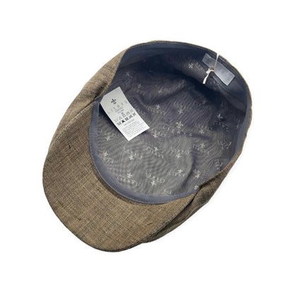 LIERYS Mütze HATTERAS Leinen oliv herringbone Sommer
