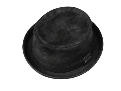 STETSON Lederhut pork pie PENNSYLVANIA schwarz Outdoorhut