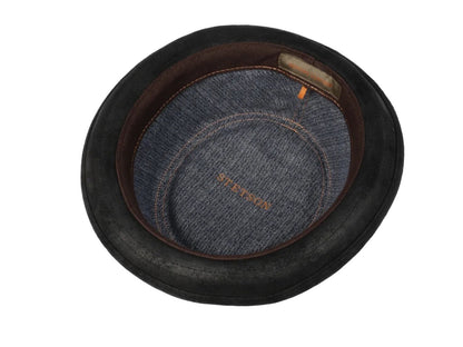 STETSON Lederhut pork pie PENNSYLVANIA schwarz Outdoorhut