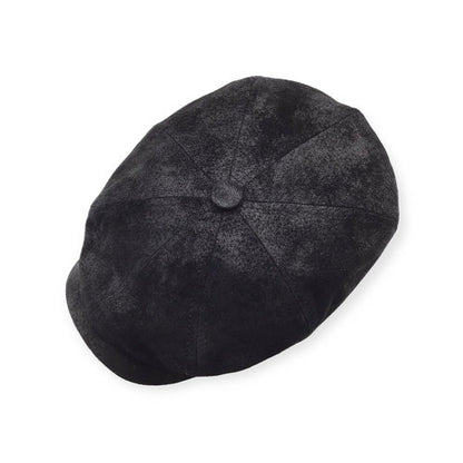 LIERYS Mütze Ledermütze Bakerboy Gr.M/57 schwarz