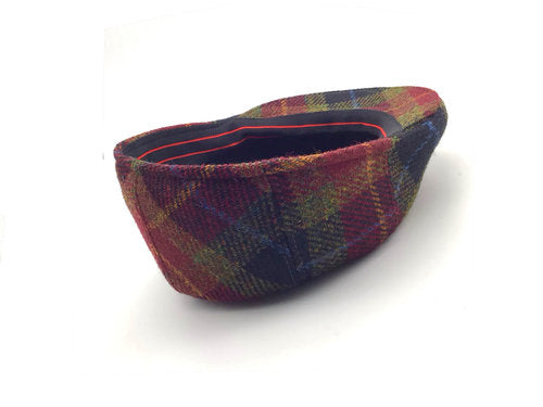 HARRIS-TWEED Mütze rost/grün mehrfarbig bis GATSBY Schurwolle
