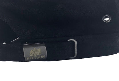 STETSON Mütze Armycap Ledermütze schwarz Vintage