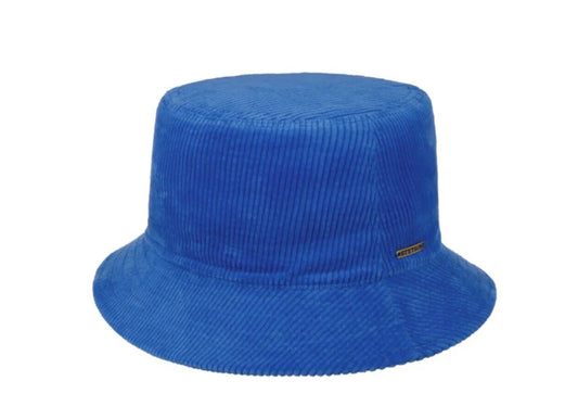 STETSON bucket Hut CORD Stoffhut Fischerhut Anglerhut blau Cotton