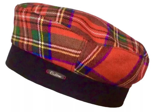 OUI Mütze Schottenmütze BARETT Baskenmütze Gr.56+57 UNISEX Schottenkaro