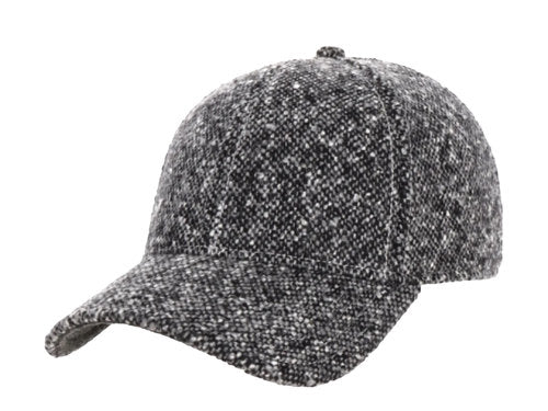 STETSON Mütze Basecap Donegal Tweed schwarz/weiß größenverstellbar