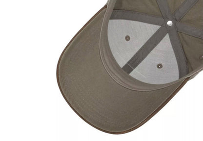 STETSON Mütze  BASECAP Lederschirm American oliv/braun UPF40+ Sommer größenverstellbar
