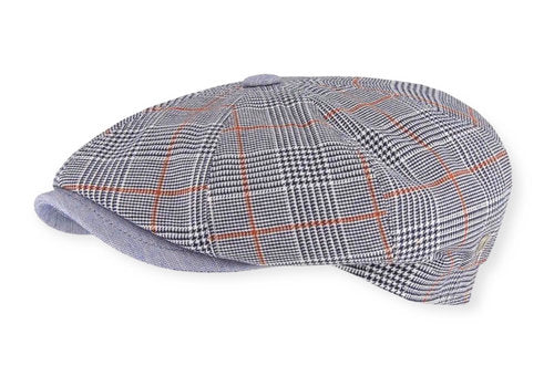 FLÈCHET Mütze MF Bakerboy Tartan "Prince of Wales Check" Glencheck kariert Sommer