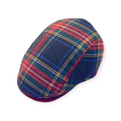 FLÈCHET Mütze Schottenmütze Tartan kariert STEWART BLACK