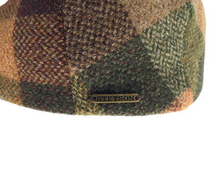 STETSON Mütze flatcap Schurwolle Gr.55 kariert Winter