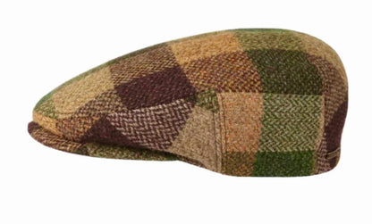 STETSON Mütze flatcap Schurwolle Gr.55 kariert Winter