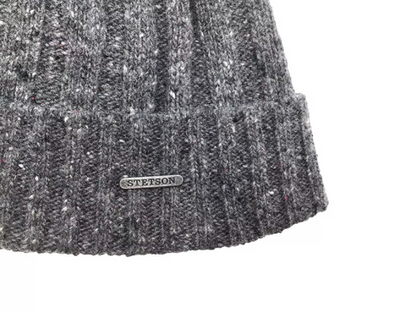 STETSON Strickmütze WOOL MIX BEANIE anthrazit