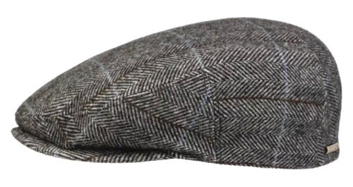 STETSON Mütze KENT Flatcap grau Gr.S herringbone