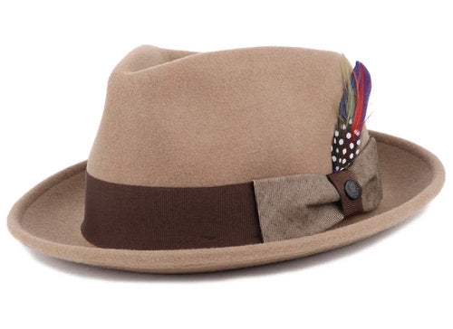 STETSON Filzhut PORK PIE beige brown