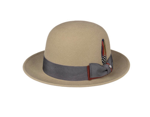 STETSON OPEN CROWN BOWLER Melone beige Filzhut
