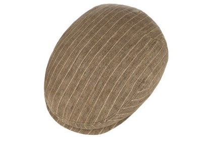 STETSON Mütze KENT DRIVER CAP Pinstripe Leinen braun Sommer