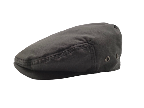 STETSON Mütze FLATCAP WAXXED Gr.55 grau Baumwolle SUN GUARD