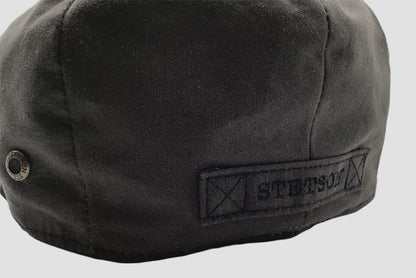 STETSON Mütze FLATCAP WAXXED Gr.55 grau Baumwolle SUN GUARD