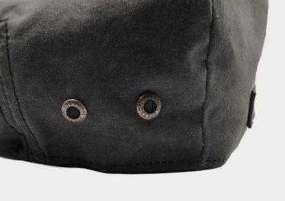 STETSON Mütze FLATCAP WAXXED Gr.55 grau Baumwolle SUN GUARD