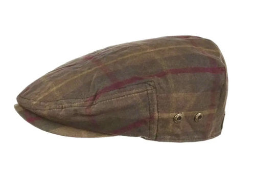 STETSON Mütze WAXXED Gr.61+62 Baumwolle kariert oliv/grün  UPF40+