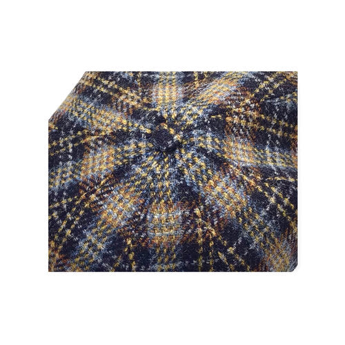 HARRIS-TWEED Mütze Göttmann KINGSTON  braun kariert TARTAN
