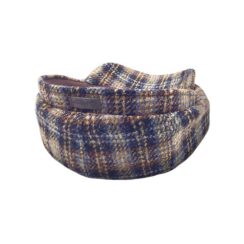 HARRIS-TWEED Mütze Göttmann KINGSTON  braun kariert TARTAN