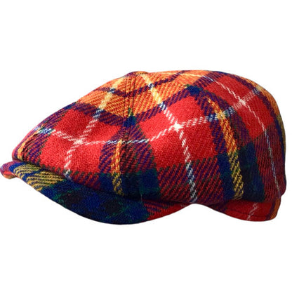 HARRIS-TWEED Mütze Göttmann KINGSTON bunt kariert TARTAN Bakerboy