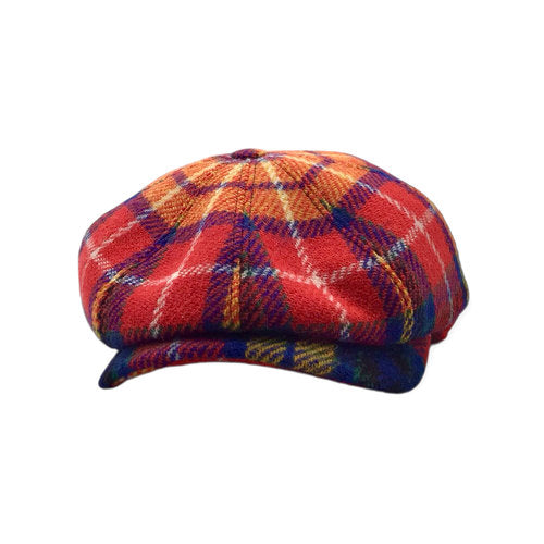 HARRIS-TWEED Mütze Göttmann KINGSTON bunt kariert TARTAN Bakerboy