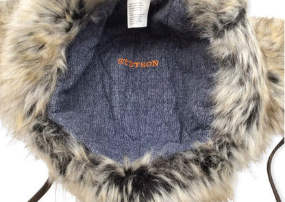 STETSON Mütze Trapper Fellmütze Cord Fliegermütze Chapka Bomber Cap