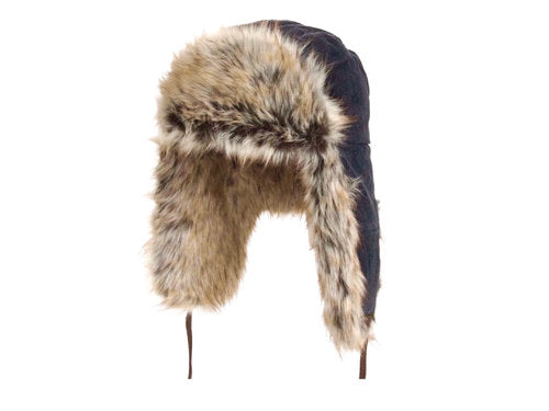 STETSON Mütze Trapper Fellmütze Cord Fliegermütze Chapka Bomber Cap