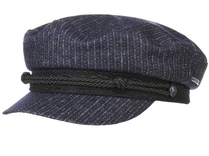 STETSON Mütze Elbsegler RIDERS-CAP blau/grau fisherman Winter Gr.S Schirmmütze