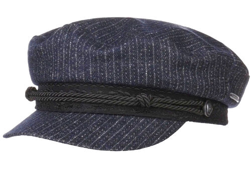 STETSON Mütze Elbsegler RIDERS-CAP blau/grau fisherman Winter Gr.S Schirmmütze
