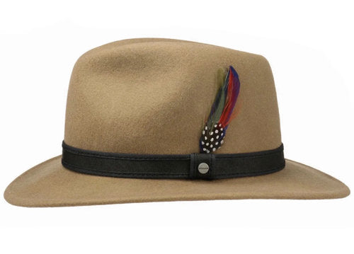 STETSON Filzhut TRAVELLER beige crushable Fedora
