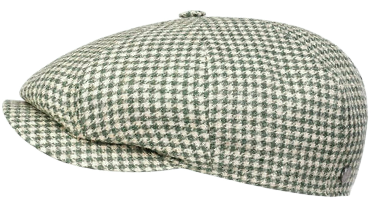 LIERYS Mütze HATTERAS Leinen/Seide Hahnentritt Sommer