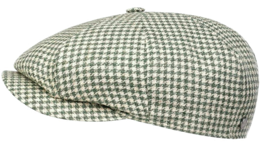 LIERYS Mütze HATTERAS Leinen/Seide Hahnentritt Sommer
