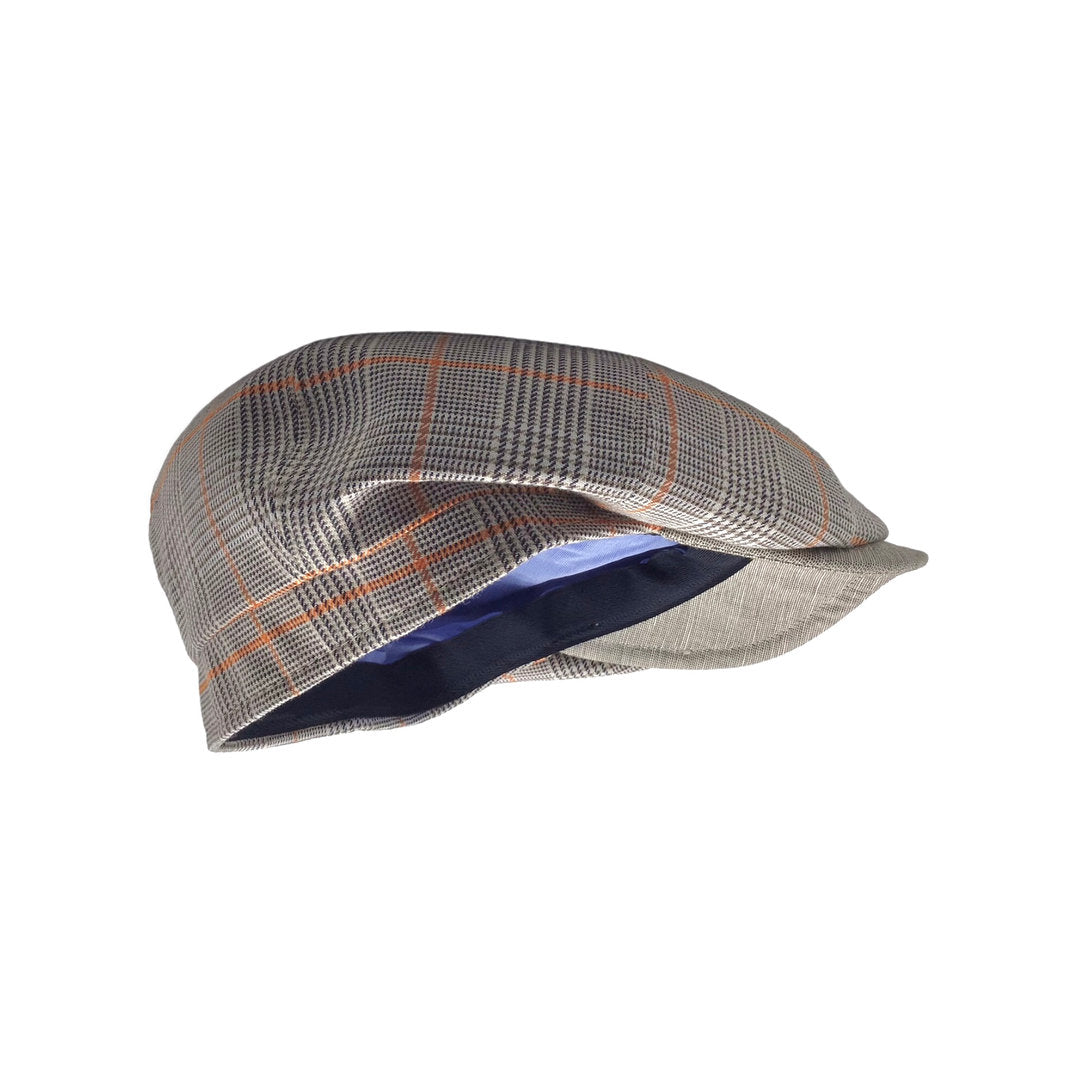 FLÈCHET Mütze MF Bakerboy beige Tartan "Prince of Wales Check"  kariert