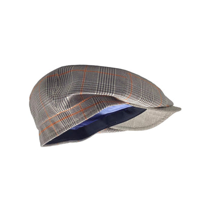 FLÈCHET Mütze MF Bakerboy beige Tartan "Prince of Wales Check"  kariert